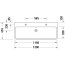 Duravit Qatego Umywalka meblowa 120x47 cm bez otworu na baterię z przelewem szlifowany spód biały Alpin 2382120028 - zdjęcie 2