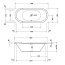 Duravit Starck Oval Wanna owalna 180x80 cm do zabudowy, biała 700009000000000 - zdjęcie 2