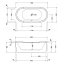 Duravit Starck Oval Wanna owalna wolnostojąca 190x90 cm z obudową akrylową i stelażem, biała 700012000000000 - zdjęcie 2