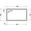 Duravit Starck Slimline Brodzik prostokątny 140x80 cm biały Alpin 720236000000000 - zdjęcie 3