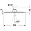 Duravit Universal Deszczownica 20x20 cm chrom UV0660030010 - zdjęcie 3