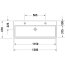 Duravit Vero Air Umywalka nablatowa 120x47 cm z przelewem z otworem na baterię biała z powłoką WonderGliss 23501200271 - zdjęcie 4
