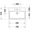 Duravit Vero Air Umywalka meblowa 70x47 cm z otworem na baterię z przelewem biały Alpin z powłoką WonderGliss 23507000271 - zdjęcie 3