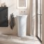 Duravit White Tulip Umywalka wolnostojąca 50 cm odpływ ścienny biały Alpin z powłoką WonderGliss 27025000701 - zdjęcie 7
