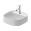 Duravit Zencha Umywalka nablatowa 42x42 cm biały satynowy z powłoką WonderGliss 23744232711 - zdjęcie 1