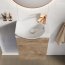Elita Ravell 45 1D Zestaw Umywalka meblowa z szafką podumywalkową 45,2x34x68 cm dąb canela/biały 168766 - zdjęcie 3