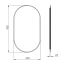 Elita Led Sharon Lustro 92x52 cm owalne z oświetleniem LED czarny mat 168462 - zdjęcie 2