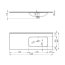Elita Skappa 120 Umywalka meblowa 120,8x46 cm prawa biały połysk 146037/RE041202168060 - zdjęcie 3
