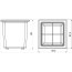 Emco Liaison Szklane naczynie z przegrodami 9,7x9,7x9,9 cm, przezroczyste 171900130 - zdjęcie 3