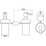 EMCO logo2 Dozownik do mydła w płynie z uchwytem 6,8x13,9x17 cm, chrom 302100101 - zdjęcie 3