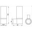 Emco System 2 Kubek szklany z uchwytem 5,2x8,2x14,8 cm, chrom 352000100 - zdjęcie 3