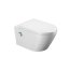 Excellent Dakota 2.0 Zestaw Toaleta WC myjąca 59,3x39,6 cm bez kołnierza + deska wolnoopadająca biały/chrom CEEX.4024.593.D2.WH + CEEX.4022.D2.CR - zdjęcie 1