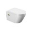 Excellent Dakota 2.0 Zestaw Toaleta WC myjąca 59,3x39,6 cm bez kołnierza + deska wolnoopadająca biały/złoty połysk CEEX.4024.593.D2.WH + CEEX.4022.D2.GL - zdjęcie 1