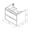 Excellent Tuto Szafka podumywalkowa 60x45,7x50 cm czarny mat/dąb MLEX.0103.600.BKBL - zdjęcie 2