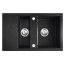 FDesign Carioca Zlewozmywak granitowy półtorakomorowy 79x48 cm grafit shine FD9-15-4879-02 - zdjęcie 1