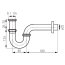 FDesign Kleome Syfon rurowy umywalkowy nikiel szczotkowany FD7-201-77 - zdjęcie 2