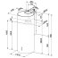 Faber Cylindra HIP X 37 ELN Okap przyścienny 37 cm, inox 110.0156.632 - zdjęcie 2