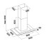 Falmec Design Kristal Isola Okap wyspowy 90x62,5 cm, stalowy/szklany CKRI90.E0P1#I491F - zdjęcie 3