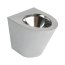 Faneco Toaleta WC stojąca stal szczotkowana/stal polerowana N13012 - zdjęcie 1