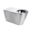 Faneco Toaleta WC stojąca 70x37 cm dla niepełnosprawnych stal szczotkowana/stal polerowana URT207 - zdjęcie 1