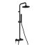Fantini Nostromo Zestaw prysznicowy natynkowy z deszczownicą czarny mat 86138130 - zdjęcie 1
