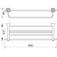 FDesign Lacrima Wieszak na ręcznik z półką 60 cm chrom FD6-LRA-11-11 - zdjęcie 2
