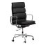 Fernity CH2191T Fotel biurowy skórzany czarny/chrom EA219TSOFTCZASKCHR - zdjęcie 1