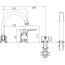 Ferro Modena Bateria wannowa chrom BTM11A - zdjęcie 2