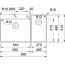Franke Box Center BWX 220-54-27 Zlewozmywak stalowy dwukomorowy 86x51 cm jedwab stalowy 127.0557.960 - zdjęcie 2