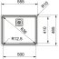 Franke Centinox CEX 210/610-50 Zlewozmywak stalowy jednokomorowy 55,5x46,5 cm na równi z blatem/wbudowywany, jedwab, stalowy 127.0187.266 - zdjęcie 2