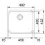 Franke Galassia GAX 110-45 Zlewozmywak stalowy jednokomorowy 48,2x43,2 cm jedwab 122.0021.440 - zdjęcie 2