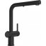 Franke Kanon KNG 110-37 Zestaw Zlewozmywak granitowy jednokomorowy 46x41 cm + bateria kuchenna wysoka z wyciąganą wylewką + wkładka + rollmata czarny mat 125.0697.691 - zdjęcie 6
