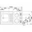 Franke Kitchenette KKN 411-1000 Zlewozmywak stalowy jednokomorowy 71x45 cm + moduł kuchenny + szafką jedwab buk 104.0190.527 - zdjęcie 2