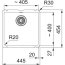 Franke KubusX KXK 110-41 Zlewozmywak ceramiczny jednokomorowy 45,4x44,5 cm czarny mat 126.0738.289 - zdjęcie 2