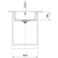 Franke KubusX KXK 110-51 Zlewozmywak ceramiczny jednokomorowy 54,5x45,4 cm biały 126.0738.290 - zdjęcie 4