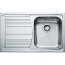 Franke Logica Line LLX 611 Zlewozmywak stalowy jednokomorowy 79x50 cm z ociekaczem jedwab stalowy 101.0085.773 - zdjęcie 1