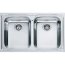 Franke Logica Line LLX 620 Zlewozmywak stalowy dwukomorowy 79x50 cm wbudowywany jedwab stalowy 101.0153.289 - zdjęcie 1