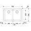 Franke Logica Line LLX 620 Zlewozmywak stalowy dwukomorowy 79x50 cm wbudowywany jedwab stalowy 101.0153.289 - zdjęcie 2