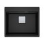 Franke Kanon KNG PRO 610-53 FTL Zestaw Zlewozmywak granitowy jednokomorowy 59x51 cm + deska + wkładka ociekowa + rollmata onyx/stal szlachetna 114.0749.560 - zdjęcie 2