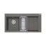Franke Mythos MTG 651-100 Zestaw Zlewozmywak granitowy półtorakomorowy 100x51,5 cm lewy + wkładka ociekowa + rollmata kamienny szary 114.0743.117 - zdjęcie 1