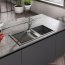 Franke Mythos MTG 651-100 Zestaw Zlewozmywak granitowy półtorakomorowy 100x51,5 cm prawy + wkładka ociekowa + rollmata kamienny szary 114.0743.114 - zdjęcie 4