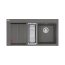 Franke Mythos MTG 651-100 Zestaw Zlewozmywak granitowy półtorakomorowy 100x51,5 cm prawy + wkładka ociekowa + rollmata kamienny szary 114.0743.114 - zdjęcie 1