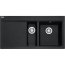 Franke Mythos MTG 651-100 Zestaw Zlewozmywak granitowy półtorakomorowy 100x51,5 cm prawy + wkładka ociekowa + rollmata onyx/stal szlachetna 114.0743.115 - zdjęcie 2
