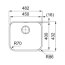 Franke Smart SRX 110-45 Zlewozmywak stalowy jednokomorowy 48,2x43,2 cm stal szczotkowana 122.0739.168 - zdjęcie 2