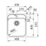 Franke Smart SRX 210-40 TL Zlewozmywak stalowy jednokomorowy 51x40 cm stal 127.0720.294 - zdjęcie 2