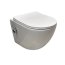 Galatea Design Bulat Zestaw Toaleta WC myjąca bez kołnierza krótka + deska wolnoopadająca biały połysk GDG112GW - zdjęcie 1
