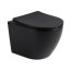 Galatea Design Bulat Zestaw Toaleta WC Rimless bez kołnierza krótka + deska wolnoopadająca czarny mat GDB2342MB - zdjęcie 1