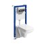 Geberit Duofix Basic Zestaw Stelaż podtynkowy do WC H112 cm + toaleta WC Selnova Compact bezkołnierzowa krótka z deską sedesową wolnoopadającą białą + przycisk WC chrom + mata wygłuszająca 118.342.21.2 - zdjęcie 1