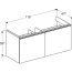 Geberit Acanto Szafka podumywalkowa 119x47,6x53,5 cm biały połysk 502.355.01.2 - zdjęcie 2