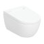 Geberit AquaClean Alba Zestaw Toaleta WC myjąca TurboFlush bez kołnierza + deska wolnoopadająca biały z powłoką KeraTect 146.350.01.1 - zdjęcie 1